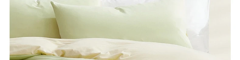 【中国直邮】网易严选 A类天竺棉全棉针织拼色三件套 鹅黄绿 适用1.5mx2m被芯 床单款