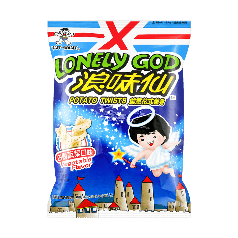 【中国直邮】中国台湾 旺旺 浪味仙 田園蔬菜口味 70g