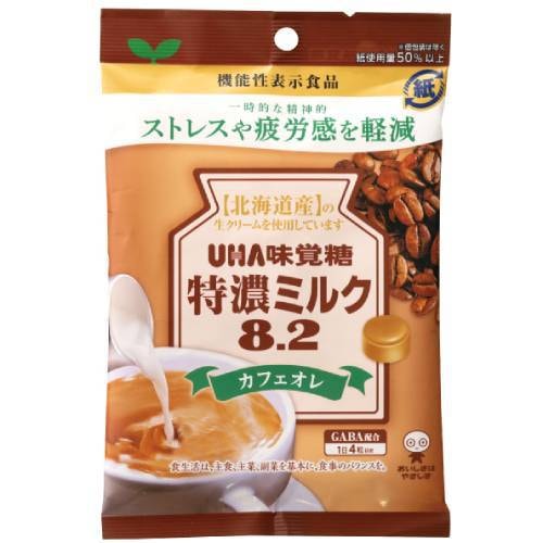 【日本直郵】UHA悠哈味覺糖 特濃牛奶糖8.2北海道產奶油使用 咖啡牛奶口味 93g