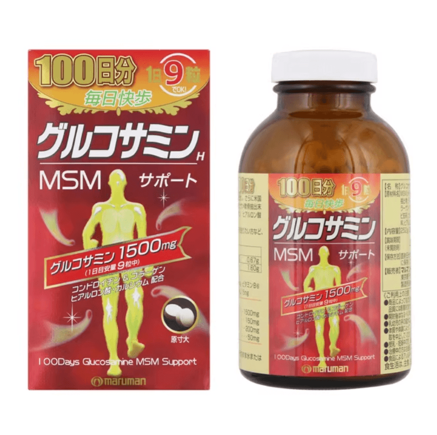 【日本直邮】Maruman鲨鱼氨糖软骨素护关节缓解老人膝盖疼痛900粒