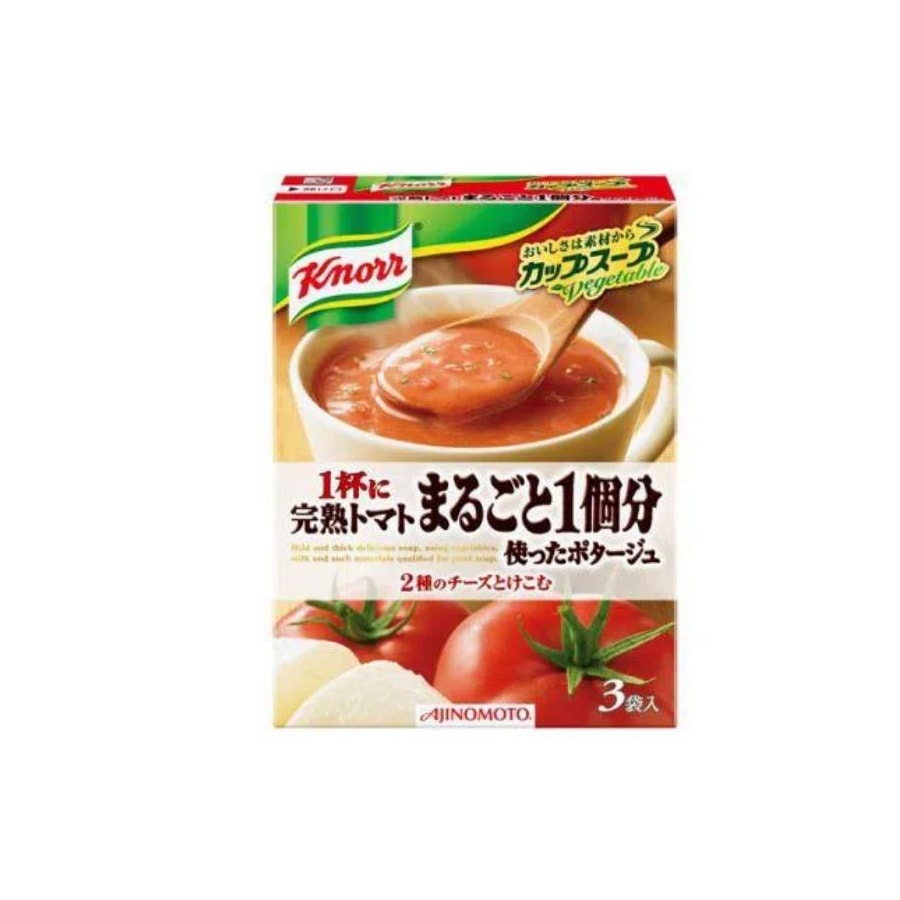【日本直邮】AJINOMOTO 味之素 香浓番茄味 速食低热即食浓汤速食代餐 3袋入