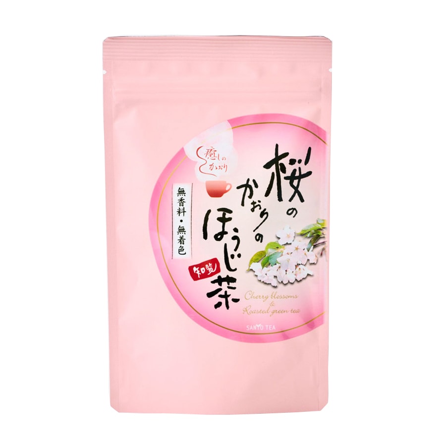 日本 SANYO 山阳商事 樱花香味 烘焙绿茶 茶包 10包