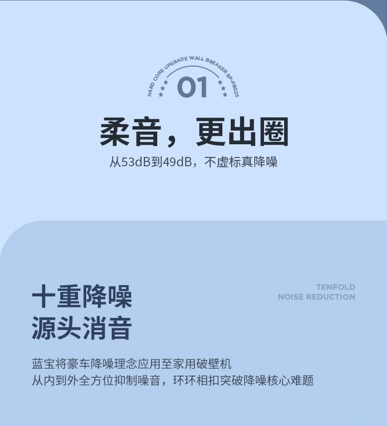 BECWARE 高端家用多功能破壁机 大容量分体式豆浆机 1件入
