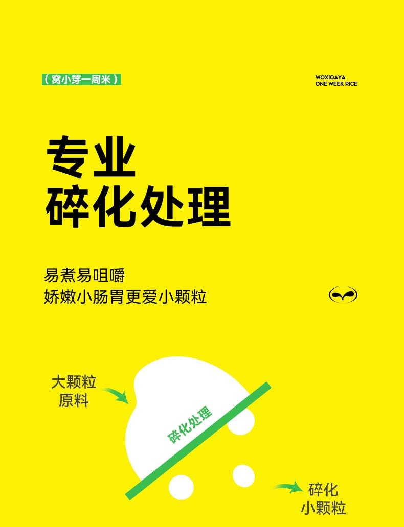 【中國直郵】 窩小芽 一週米 胚芽米營養米糊粥五穀雜糧350g/包