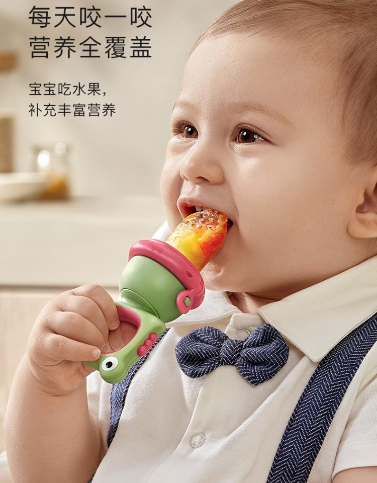 BC BABYCARE 嬰兒食物蔬果樂矽膠磨牙棒 寶寶吃水果輔食工具神器 2支裝 藍色