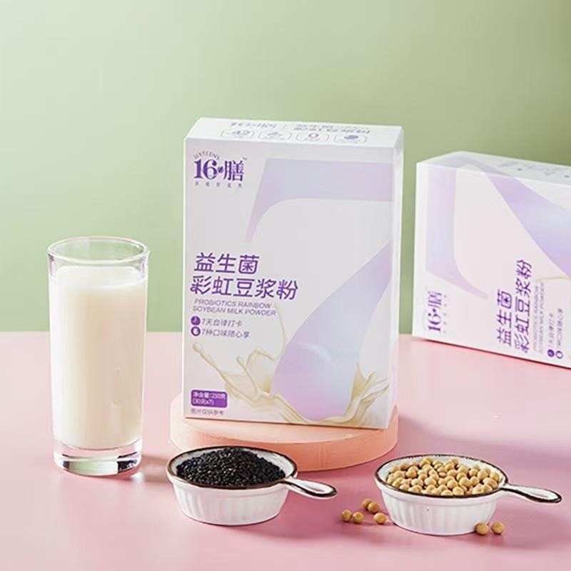  十六膳 抖音热销 彩虹豆浆粉益生菌豆浆粉营养早餐代餐 30g*7 袋