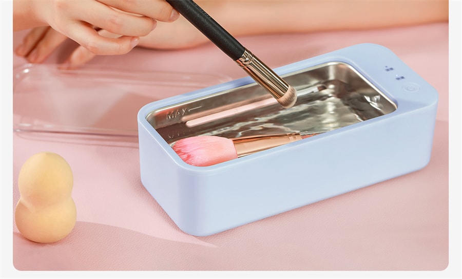 【中国直邮】朗菲  超声波眼镜牙套清洗机自动清洗神器  粉色