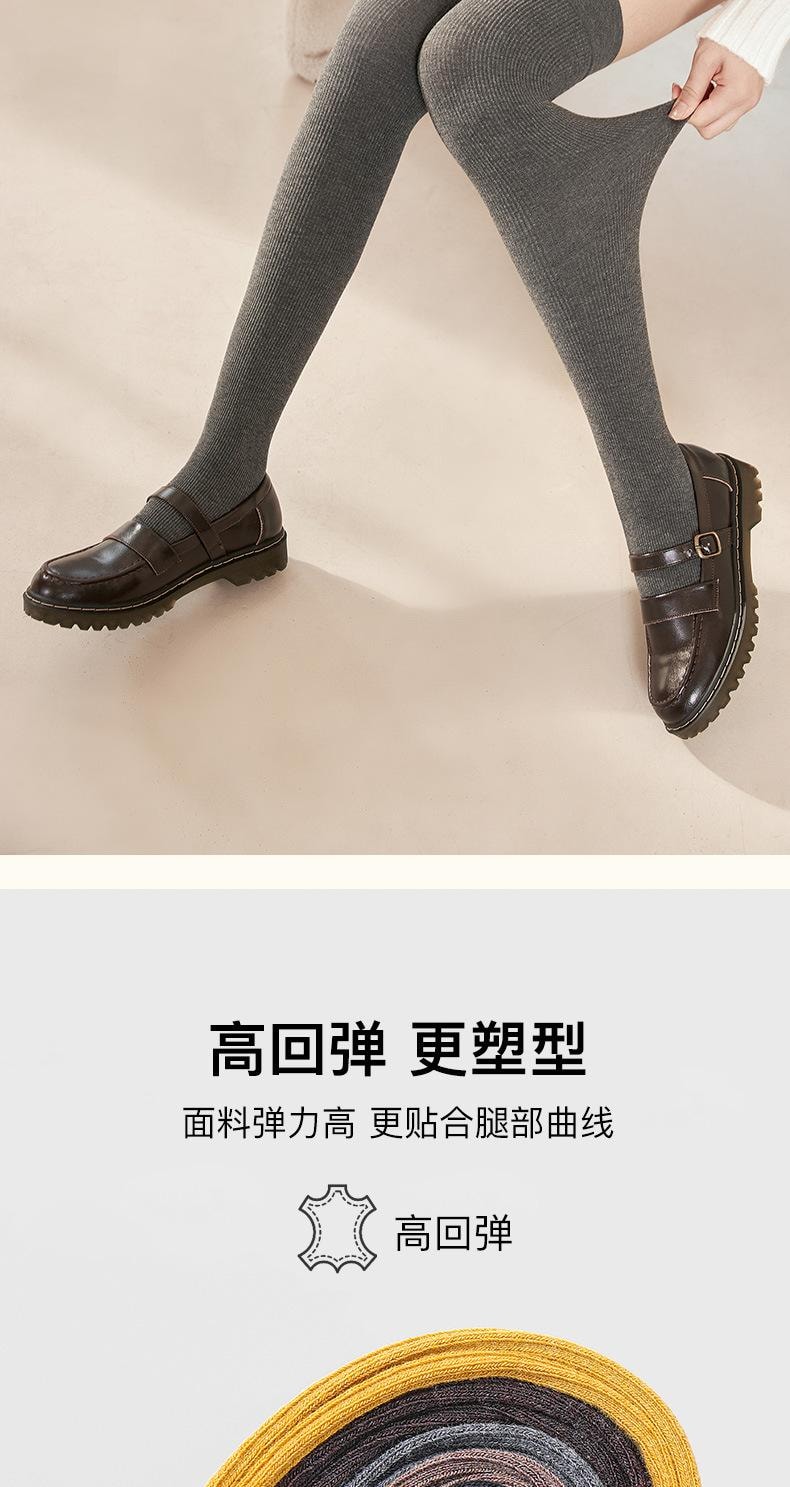 【中国直邮】 宝娜斯 长筒袜 显瘦日系ins潮小腿袜 深灰色2条