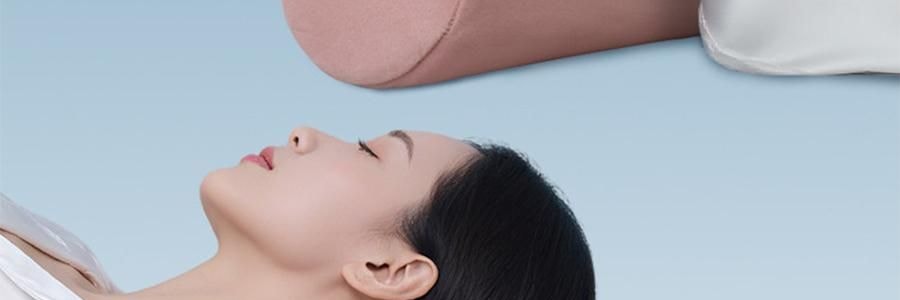 MDOG米度狗狗 圓柱護頸枕 人體工學頸椎支撐 居家旅行車用護頸 櫻花粉 8*44cm