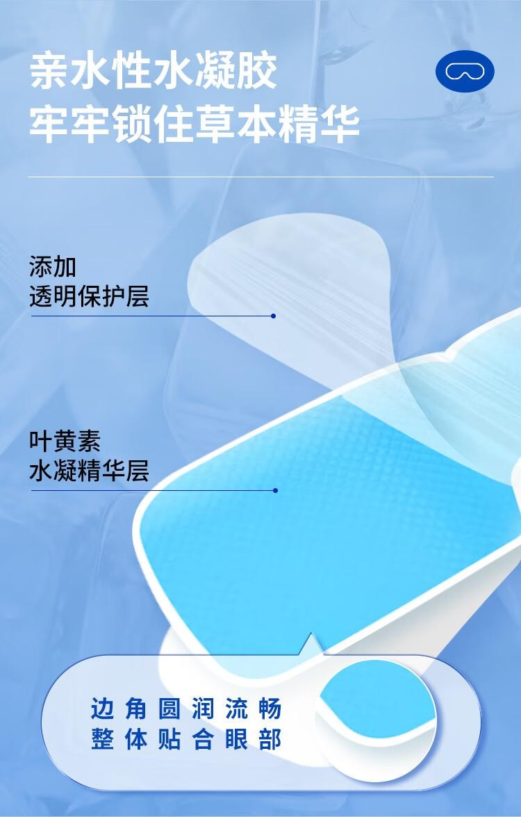 【中国直邮】 蜀风雅香 FIT MOMENT 叶黄素冷敷眼贴 冰敷眼罩缓解眼疲劳干眼涩视力模糊儿童护眼贴 10贴