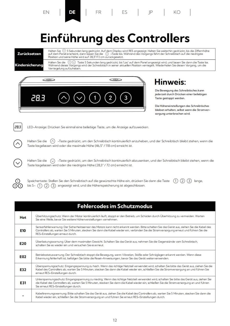 【美國直郵】 美國 hiorin 48 吋站立式桌子 1個 防爆鋼玻桌面 電動升降 閃電級組裝