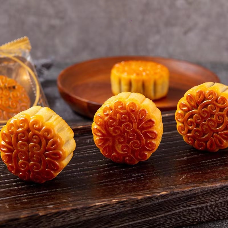 姚記 中秋四口味廣式80克經典口味大月餅伴手禮 魯香栗 陳皮豆沙 醇香五仁 金絲棗泥 320克