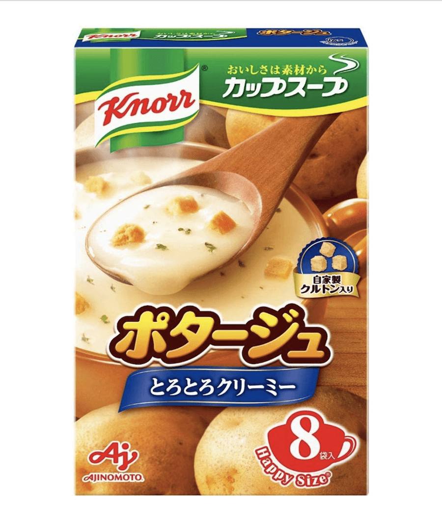 【日本直邮】味之素 AJINOMOTO 奶油面包土豆浓汤味速食低热即食浓汤速食代餐 8袋入