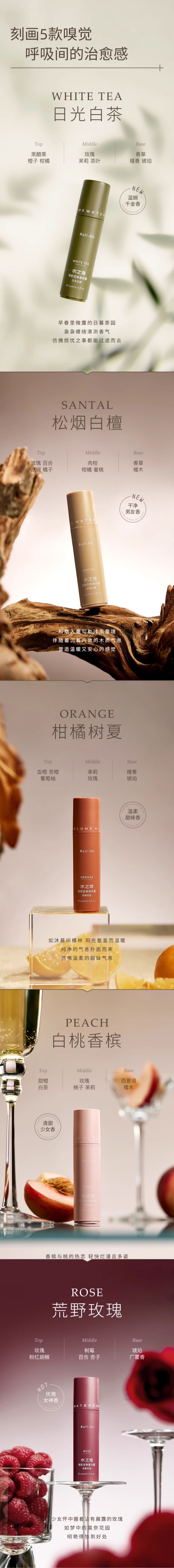 水之蔻 WATERCOME 清新走珠香體露 #松煙白檀