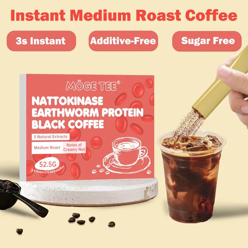 美國 願茶 納豆激酶蚯蚓蛋白黑咖啡 每包 3.5 克(15 包)