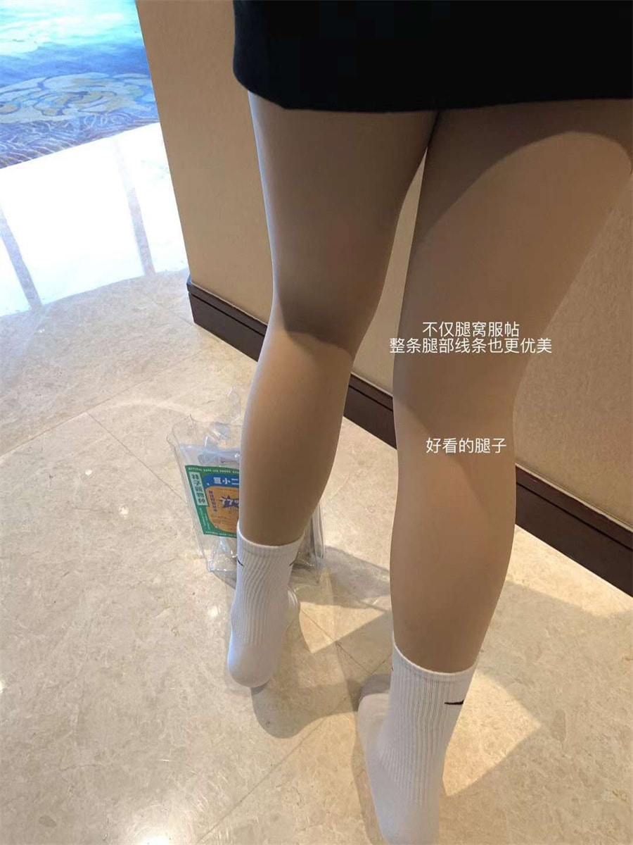 【中國直郵】豆小二 素肌 自然光腿襪裸腿神器美膚襪防勾絲裸感緊身褲