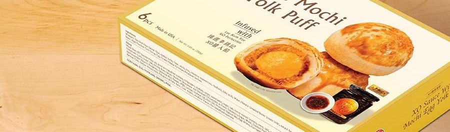 五福×李锦记联名款 XO酱麻薯夹心蛋黄酥 6枚 330g【咸甜党狂喜!神仙联名】【新旧包装随机发】