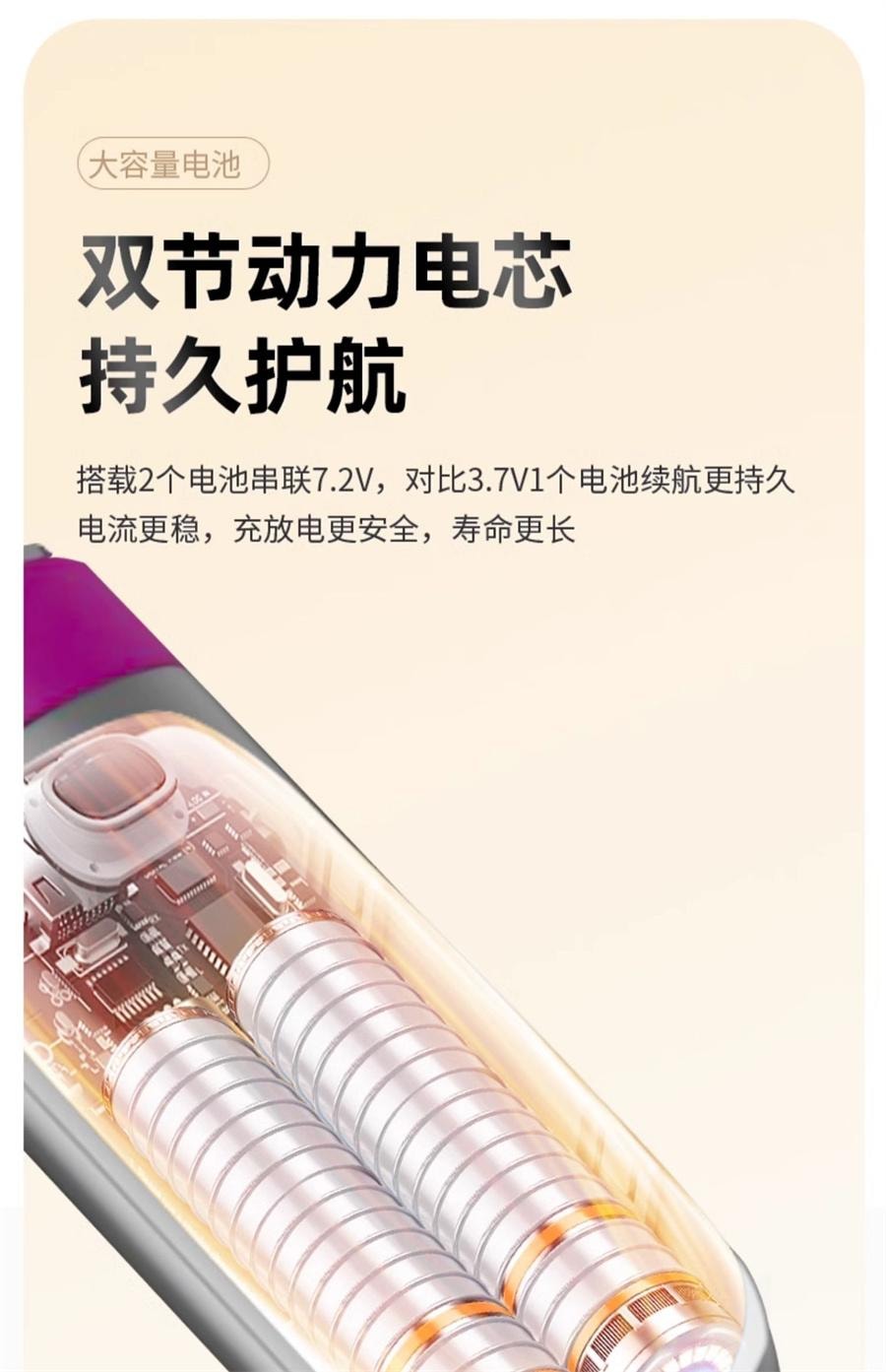 【中国直邮】 ovl 无线直发梳负离子不伤发便携卷发棒直板夹卷直卷两用蓬松神器  无线充电旗舰款