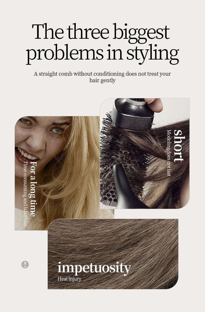 金稻 焗油直髮梳 精油直髮梳 改善毛躁髮質 負離子護髮不傷髮 家用蓬鬆 KD377 1台