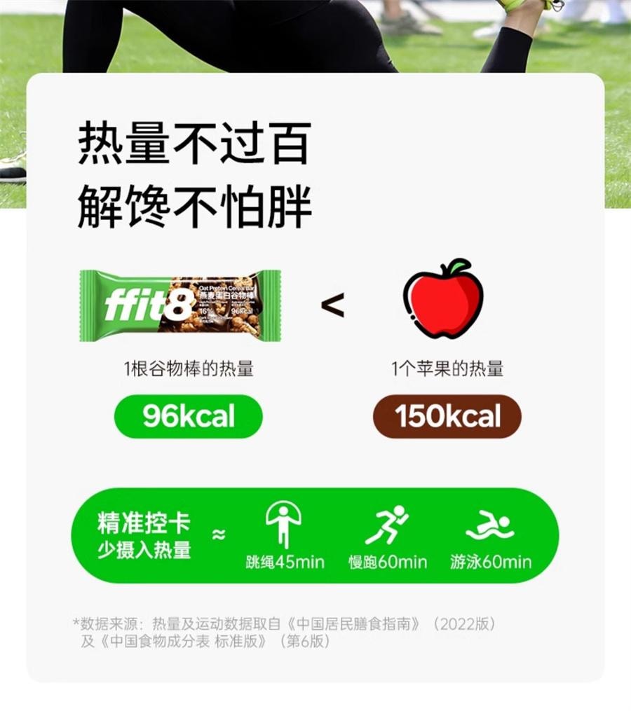 【中國直郵】 ffit8 燕麥蛋白穀物棒 高蛋白早餐棒飽足營養食品控卡 黑巧克力口味7支/盒