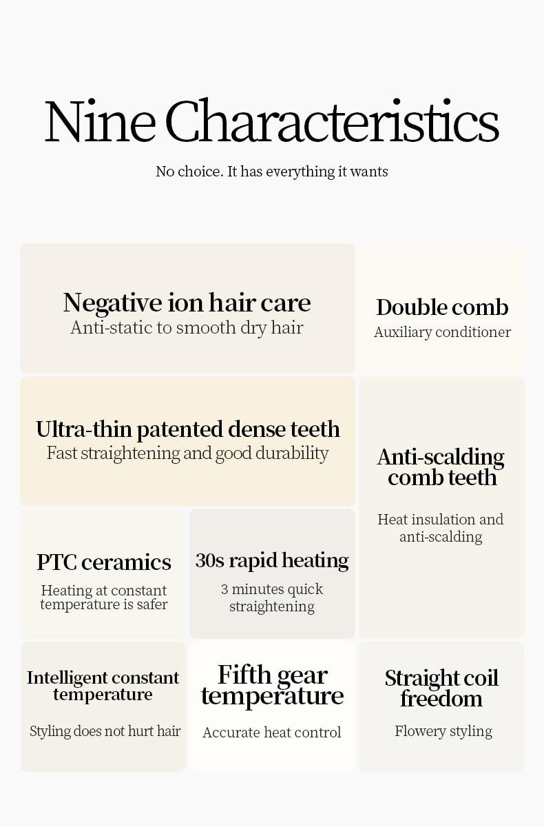 金稻 焗油直髮梳 精油直髮梳 改善毛躁髮質 負離子護髮不傷髮 家用蓬鬆 KD377 1台