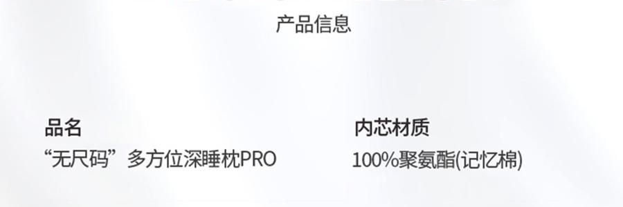YUNYU芸裕家居 深睡枕pro 多方位深睡枕头 记忆棉枕 42cm×70cm×10cm【五星酒店同品质】