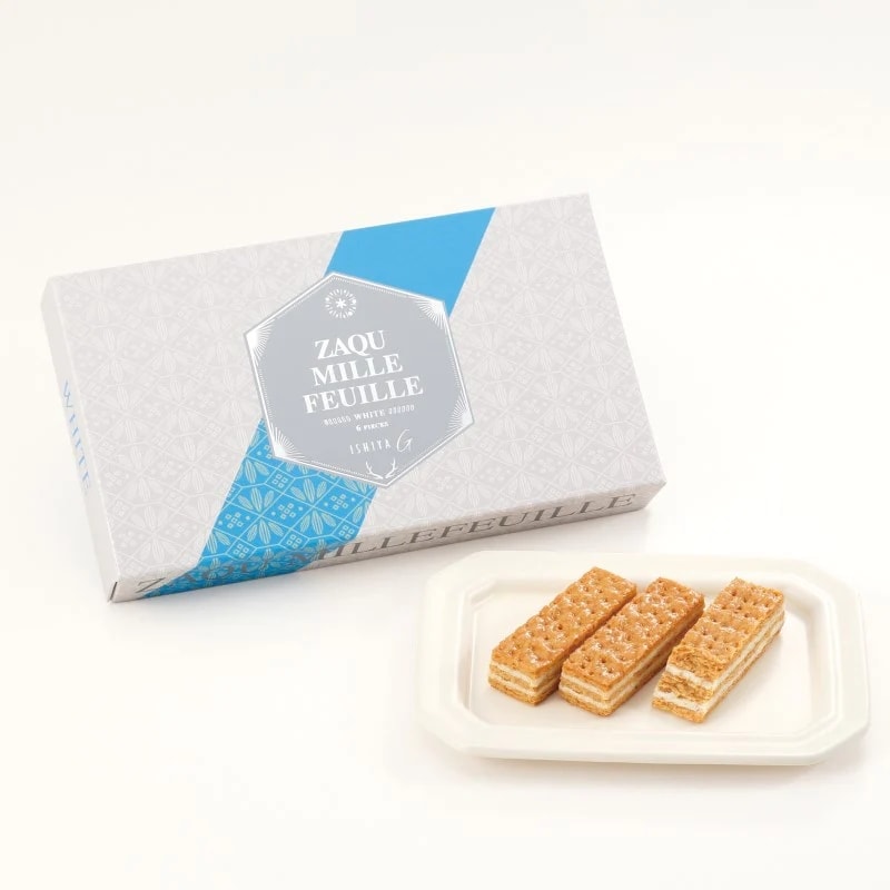 【日本直邮】日本石屋製菓ISHIYA 期限限定 巧克力夹心千层酥饼干 6枚装