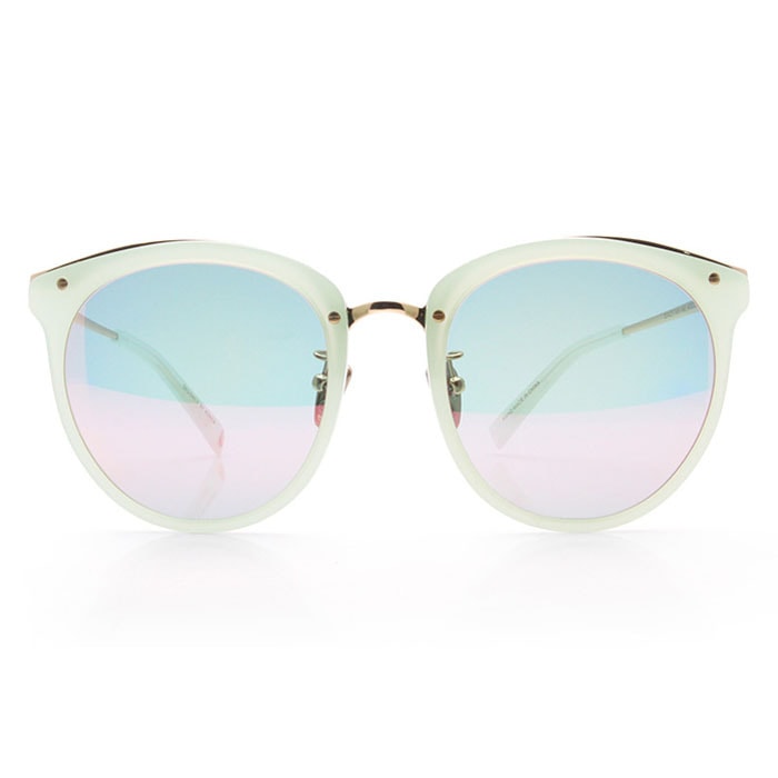SUNGLASSES / AS025 / WHITE MINT PINK MIRROR