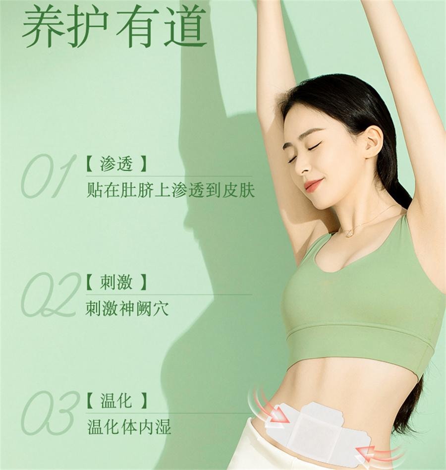 【中国直邮】 北京同仁堂 艾草热灸贴 去湿气排毒排体内湿寒随身灸发热敷10贴/盒