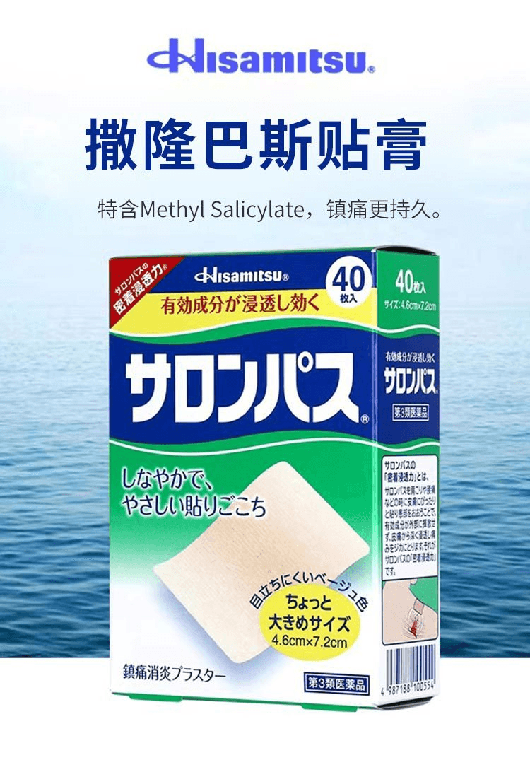 【日本直郵】HISAMITSU久光製藥 撒隆巴斯膏藥貼 40枚