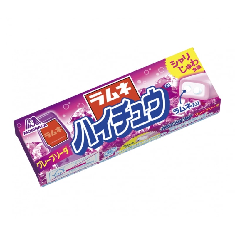 【日本直郵】日本MORINAGA 森永 日本本土版 HI-CHEW 果汁軟糖 彈珠汽水口味軟糖 葡萄口味 7粒