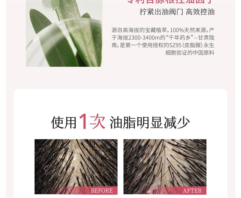 【中国直邮】 半亩花田 鲜花纯露洗发水香蓬瓶控油蓬松清洁洗护 【轻盈蓬松】洗发水500g