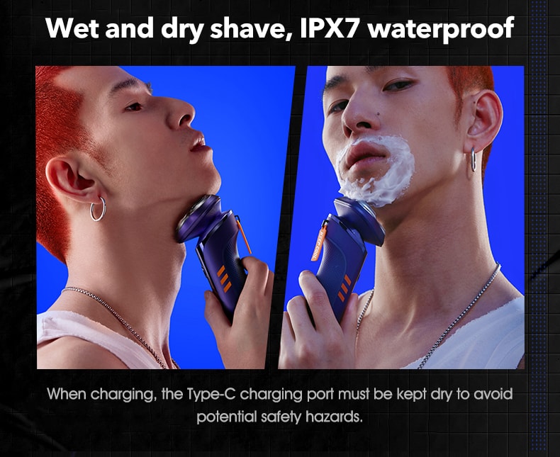 Smart Electric Shaver Purple Orange