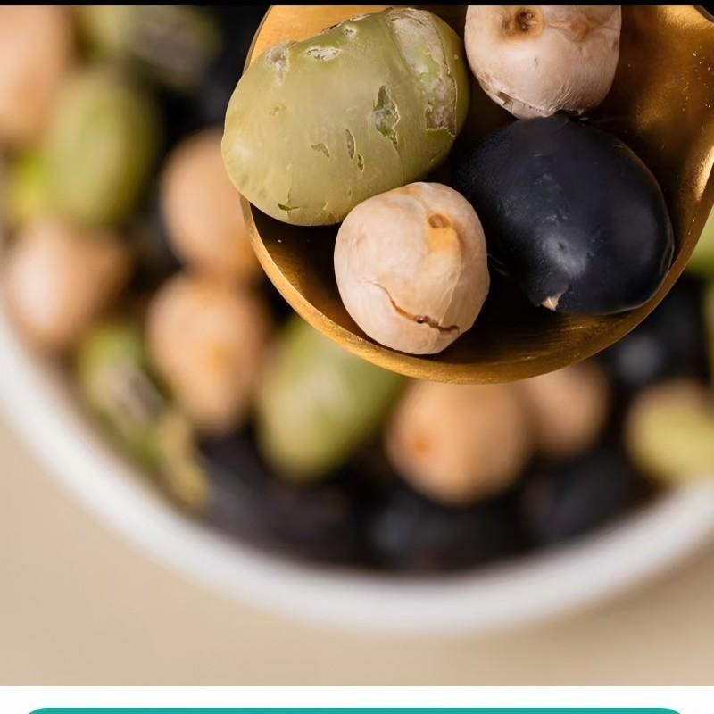 【中國直郵】 新邊界 堅果炒貨 新疆木壘特產 非炸熟豆 健身代餐 粗糧薄鹽 乾炒三色豆 400g