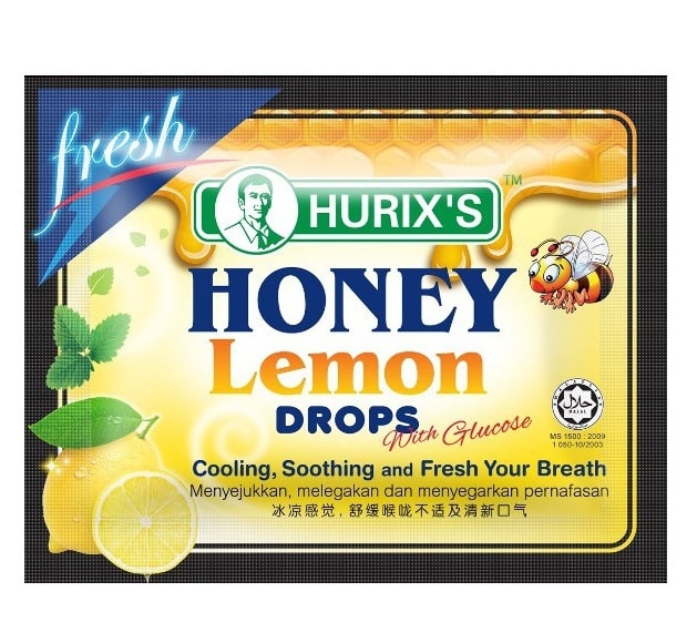 【马来西亚直邮】马来西亚HURIX'S好力 蜂蜜柠檬味润喉糖 6件入