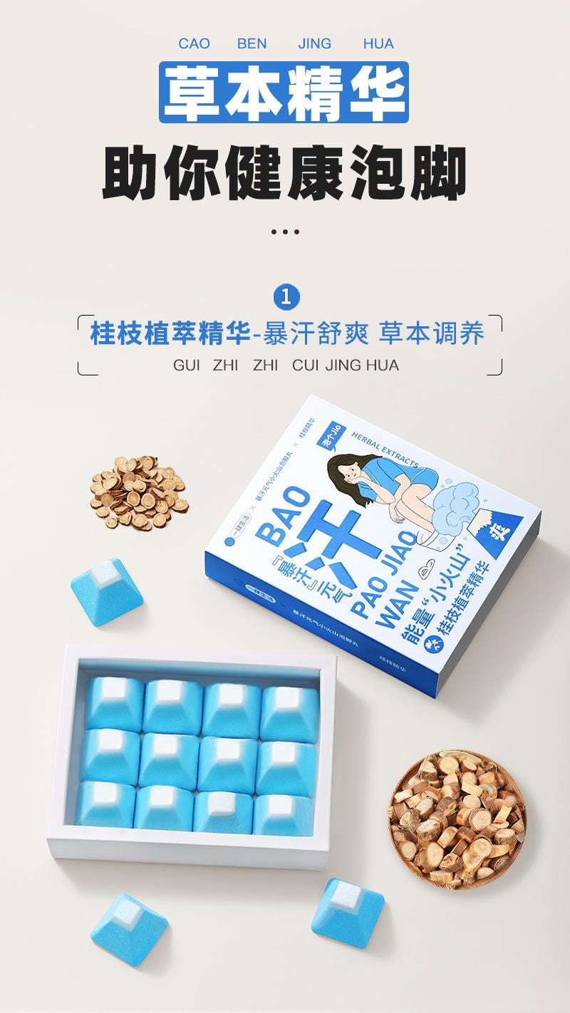 Intense Sweating Foot Soak Pills Relieves Dampness & Insomnia 15*12- Cinnamon Twig Extract 1 box