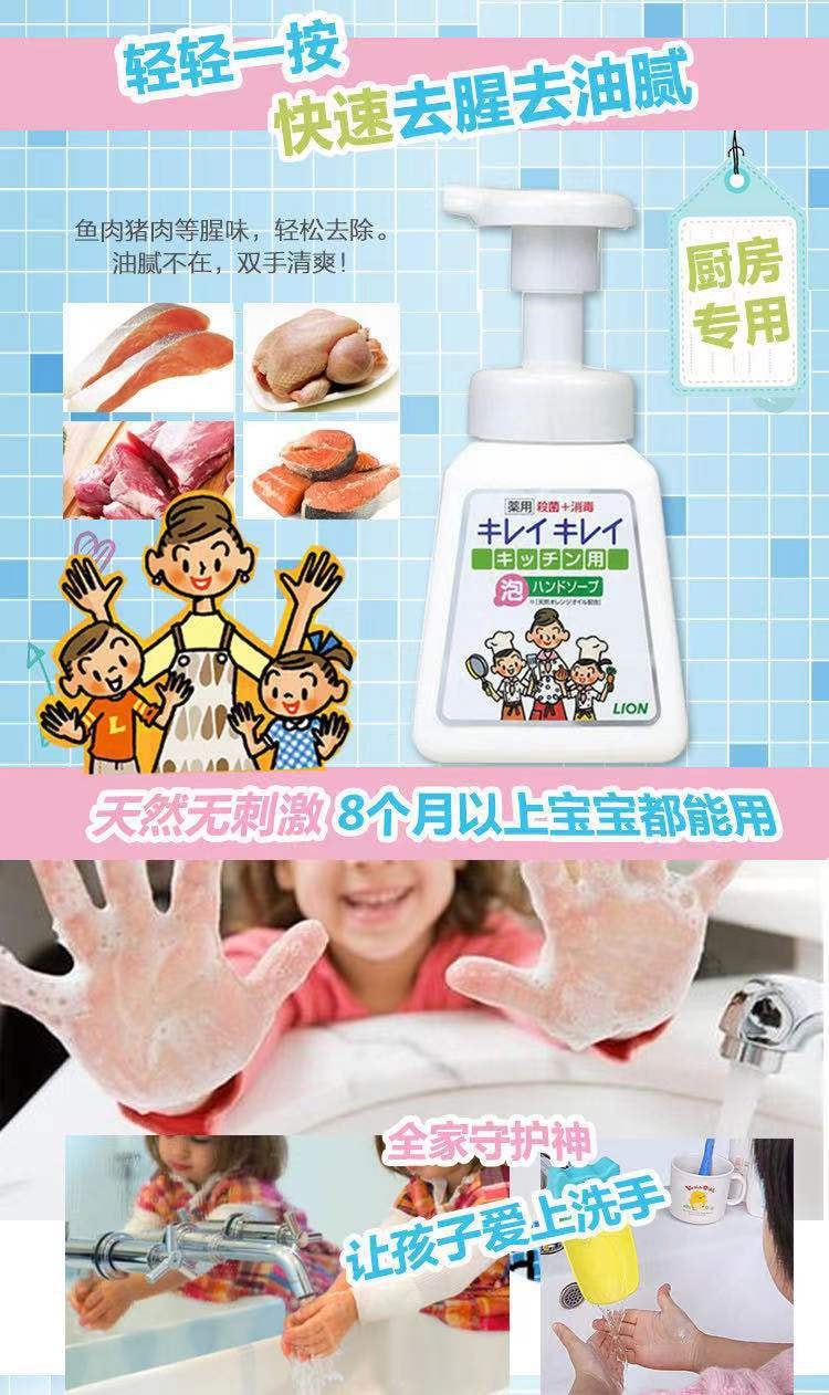 日本 LION 獅王 美麗藥用廚房泡沫洗手液 230ml