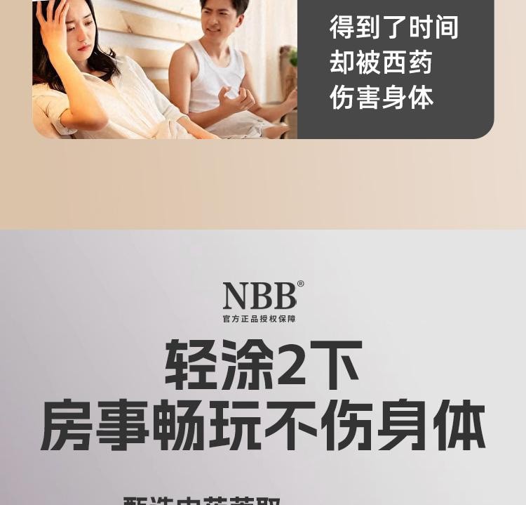 【中國直郵】 NBB 男用延時情趣膏8g成人用品男非噴劑持久不射男用