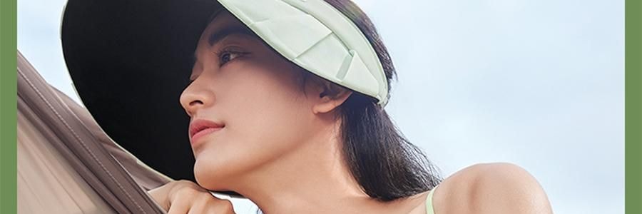 BENEUNDER蕉下 女士百褶贝壳黑胶防晒帽子 夏季遮阳帽 防晒防紫外线 象牙米55-58cm