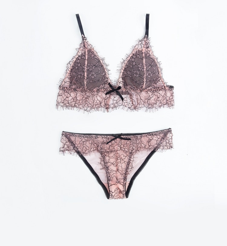 J’aime wireless floral lace bralette - Pink/S