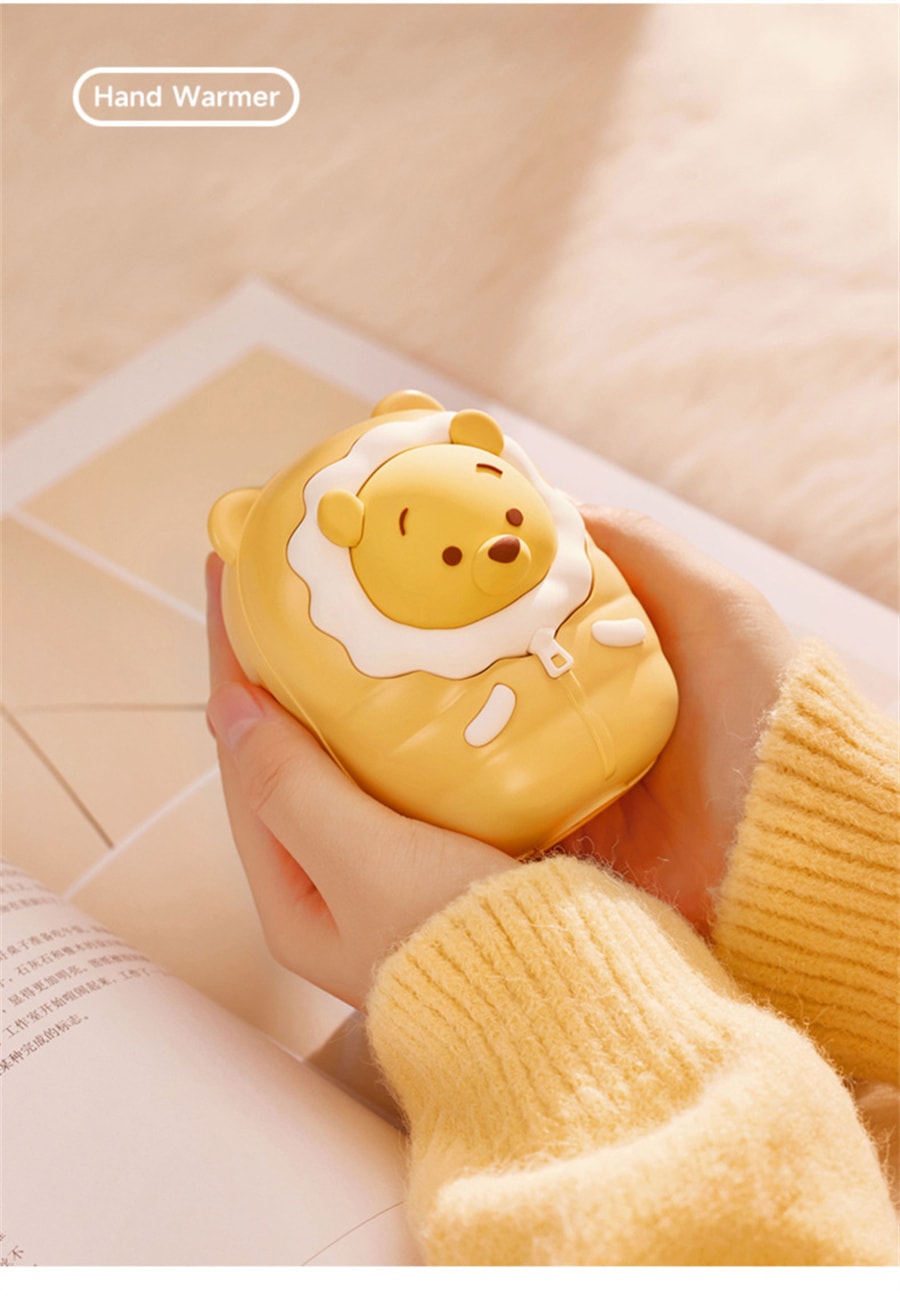 【中國直郵】迪士尼 草莓熊暖手寶 維尼熊充電寶二合一冬季充電式加熱迷你暖寶寶 維尼熊