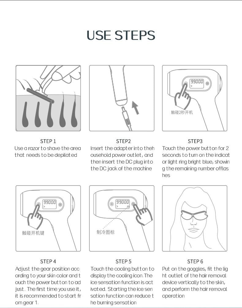 金稻 藍寶石 冰點雷射除毛儀 除毛 腋下除毛 全身可用 美容院家用除毛儀 KD506A 1台