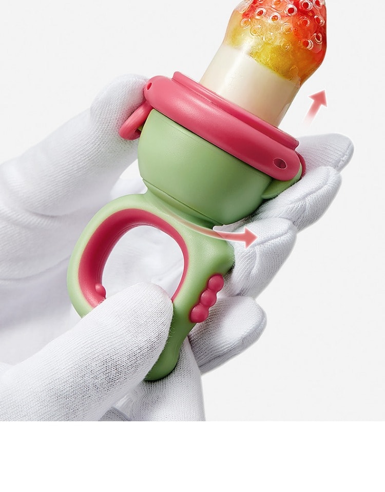 BC BABYCARE 嬰兒食物蔬果樂矽膠磨牙棒 寶寶吃水果輔食工具神器 2支裝 綠色