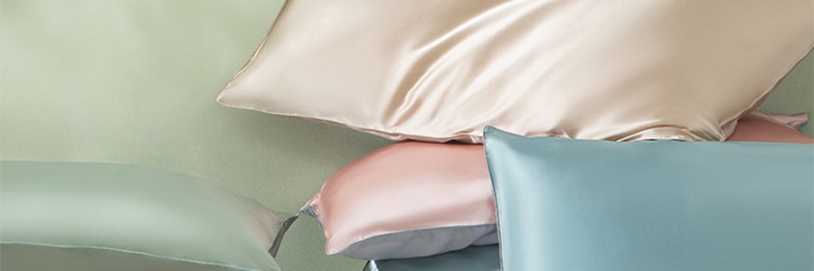 太湖雪 16姆米100%桑蠶絲單面真絲枕套絲綢簡約經典純色枕頭套一裝 #典雅金 48x74cm