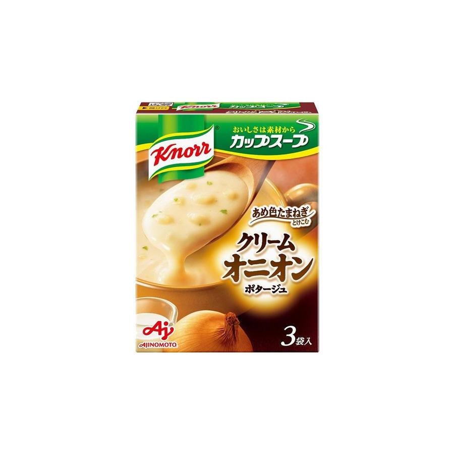 【日本直邮】日本 AJINOMOTO 味之素 奶油洋葱味速食低热即食浓汤速食代餐 3袋入