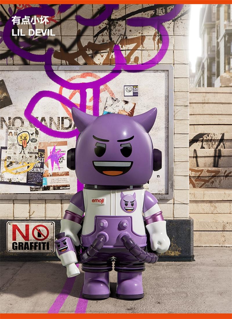 【中国直邮】 POP MART 泡泡玛特 MEGA SPACE MOLLY 100% × emoji™ 盲盒礼物 随机1个装