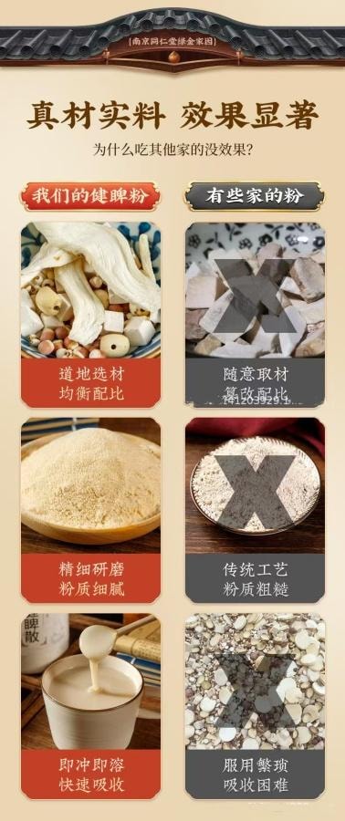  南京同仁堂 绿金家园五行健脾散500g 1瓶装 健脾胃调理脾胃去湿气 郭亚宁同款