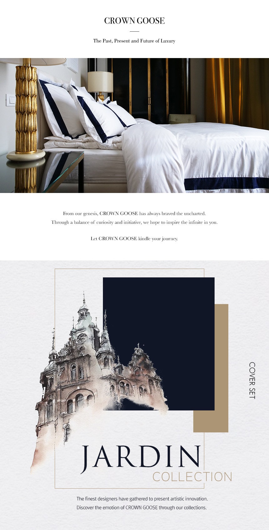 Luxurious Duvet Cover Set Premium 100% Cotton 100S (500 TC) - Jardin Collection #Beige Queen Size