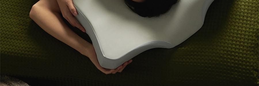 7C七西 蝶枕Air枕头护颈椎助睡眠 送礼推荐 人体工学枕头 樱花粉 600×400×110/90mm