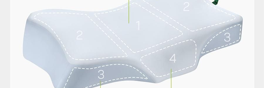 7C七西 蝶枕Air枕头护颈椎助睡眠 送礼推荐 人体工学枕头 樱花粉 600×400×110/90mm